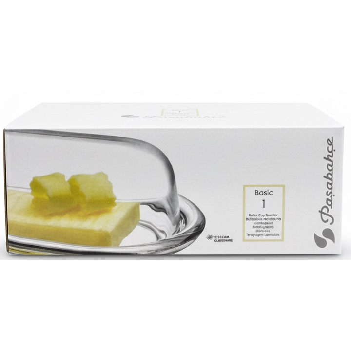 Pasabahce Butter Dish With Glass Lid - 250g