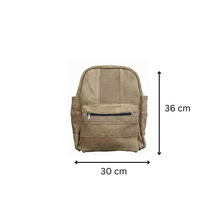 ZUVA Premium Brown Leather Backpack for Men & Women - Durable Travel & Work Bag