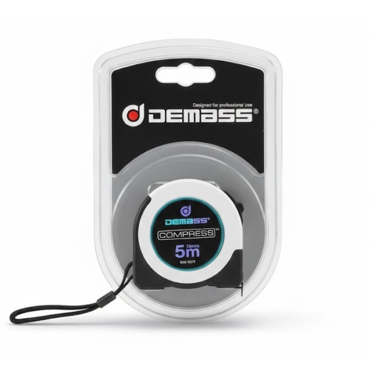 Demass Compress Measuring Tape 5m – 19mm Blade, Class I Accuracy