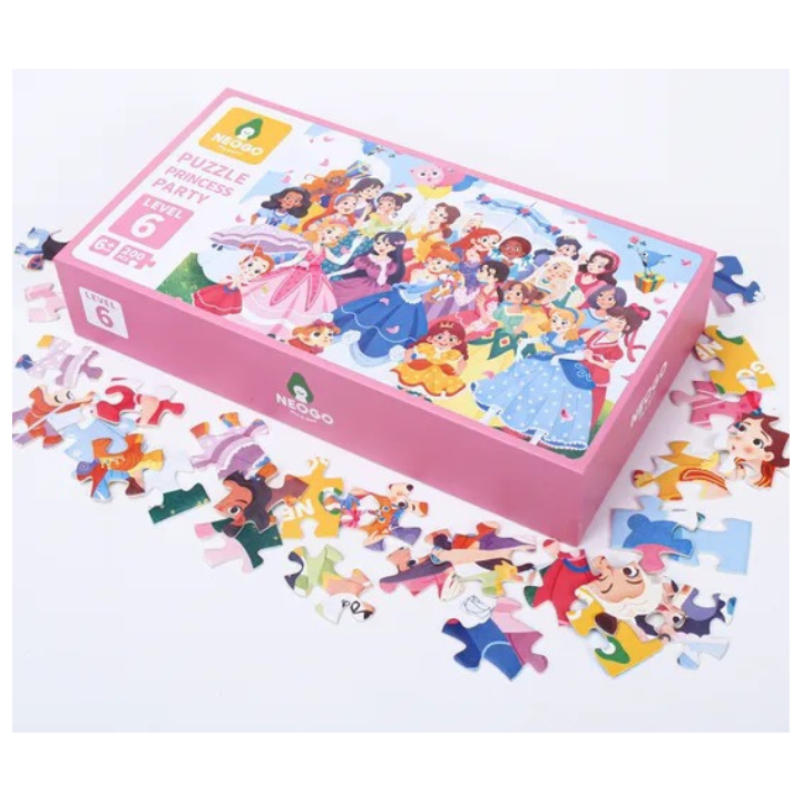 Neogo Princess Party 200-Piece Puzzle for Kids Fun Educational Toy Gift