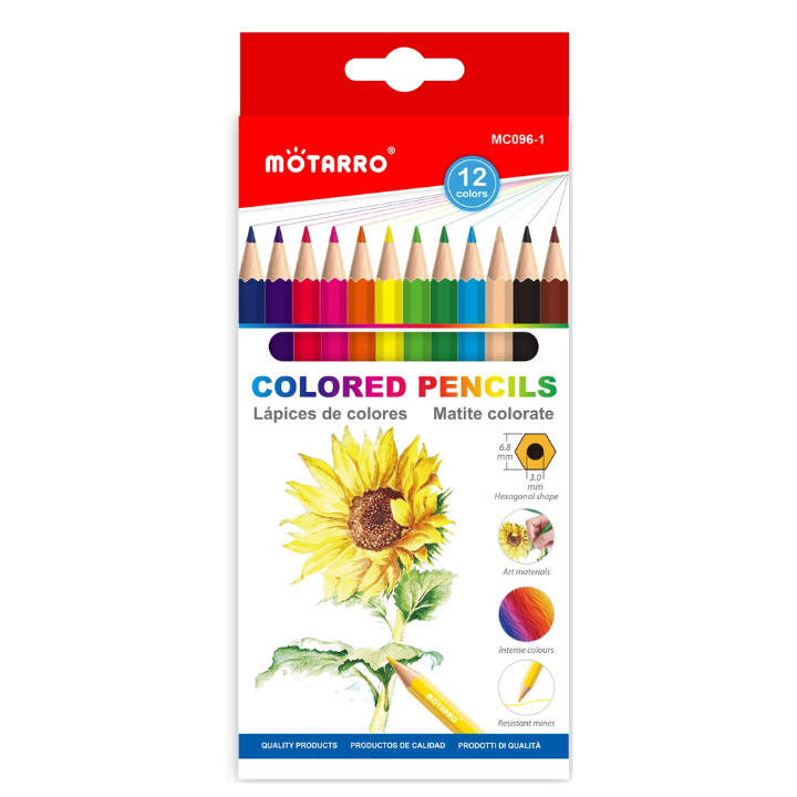 Motarro 12-Piece Colour Pencil Set