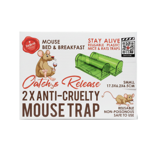 Mouse Bed & Breakfast Humane Catch & Release Trap 2 Pack Reusable Safe